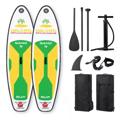 2 X ISLAND SAND 9ft 2.7m KID's INFLATABLE SUP STAND UP PADDLE BOARD Riders >90kg • $785
